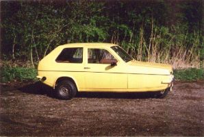 M'n eerste auto, een driewielige Reliant Robin uit 1976. Viel niet alleen op door zijn kanariegele kleur. Gekocht bij Marcel Dekkers in Putten die een hele rits van die Reliantjes had staan. Vele capriolen mee uitgevoerd en veel mee gelachen tot het tijd was om het autorijbewijs te halen en de Reliant toch echt plaats moest maken voor een blauwe VW Golf Example Image